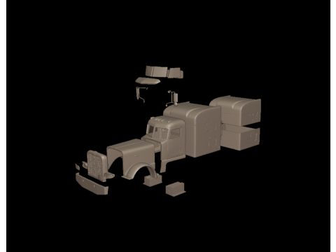 2020 PETERBILT 389 TRUCK 3D PRINT MODEL 3D Принт Модель