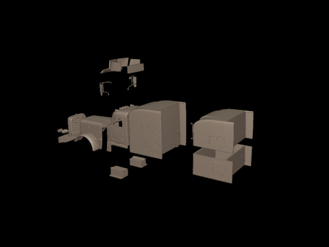 2020 PETERBILT 389 TRUCK 3D PRINT MODEL 3D Принт Модель
