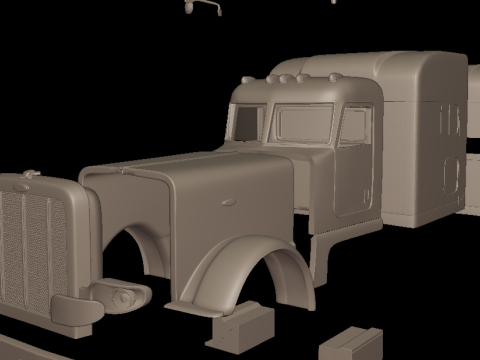 2020 PETERBILT 389 TRUCK 3D PRINT MODEL 3D Принт Модель