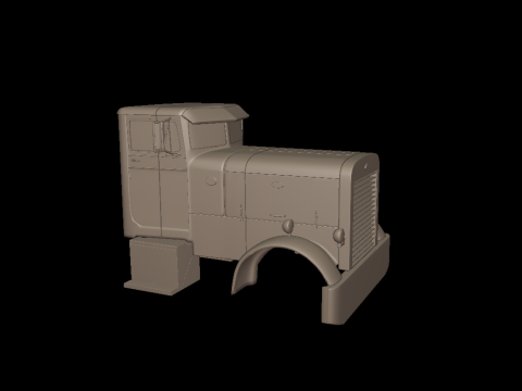 Peterbilt 281 1954 TRUCK 3D PRINT MODEL Modello di stampa 3D