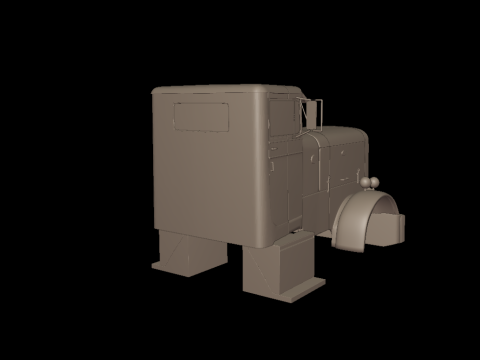 Peterbilt 281 1954 TRUCK 3D PRINT MODEL Modello di stampa 3D