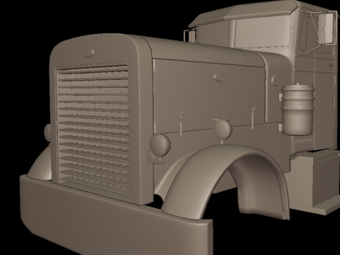 Peterbilt 281 1954 TRUCK 3D PRINT MODEL Modello di stampa 3D