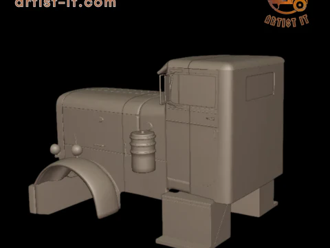 Peterbilt 281 1954 TRUCK 3D PRINT MODEL 3D Print Model