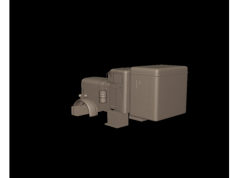 Peterbilt 351 1957 SLEEPER TRUCK 3D PRINT MODEL 3Dプリントモデル