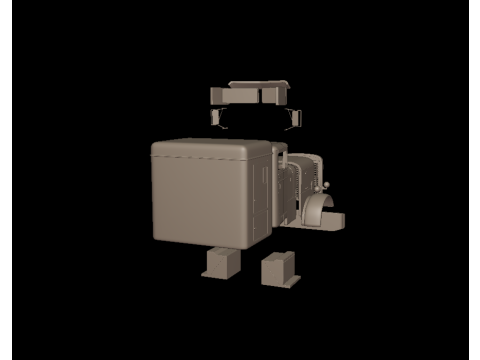 Peterbilt 351 1957 SLEEPER TRUCK 3D PRINT MODEL 3Dプリントモデル