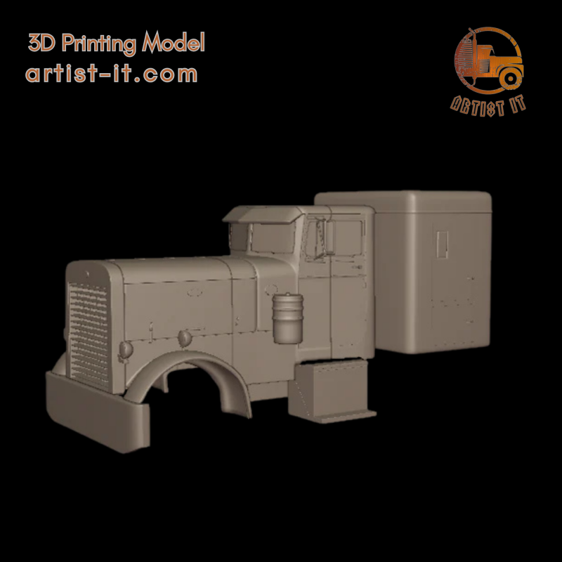 Peterbilt 351 1957 SLEEPER TRUCK 3D PRINT MODEL 3D Print Model .c4d .max .obj .3ds .fbx .stl .blend 