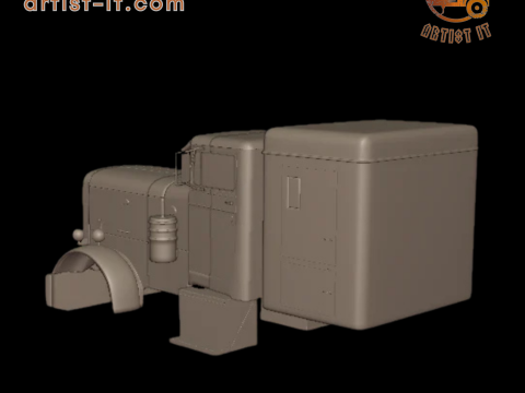 Peterbilt 351 1957 SLEEPER TRUCK 3D PRINT MODEL 3D Print Model