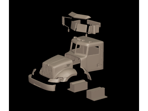 Peterbilt 335 2005 truck 3d print model 3D Druckmodell