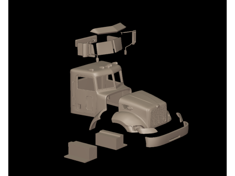 Peterbilt 335 2005 truck 3d print model 3D Druckmodell