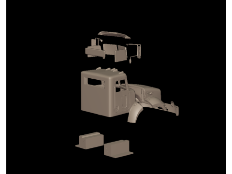 Peterbilt 335 2005 truck 3d print model 3D Druckmodell