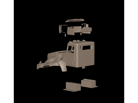 Peterbilt 335 2005 truck 3d print model 3D Druckmodell