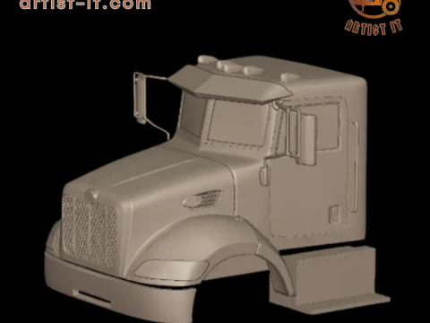 Peterbilt 335 2005 truck 3d print model 3D Print Model