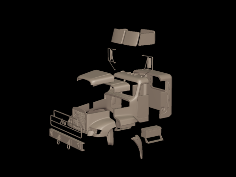 Freightliner M916A1 3d print model 3D 打印模型