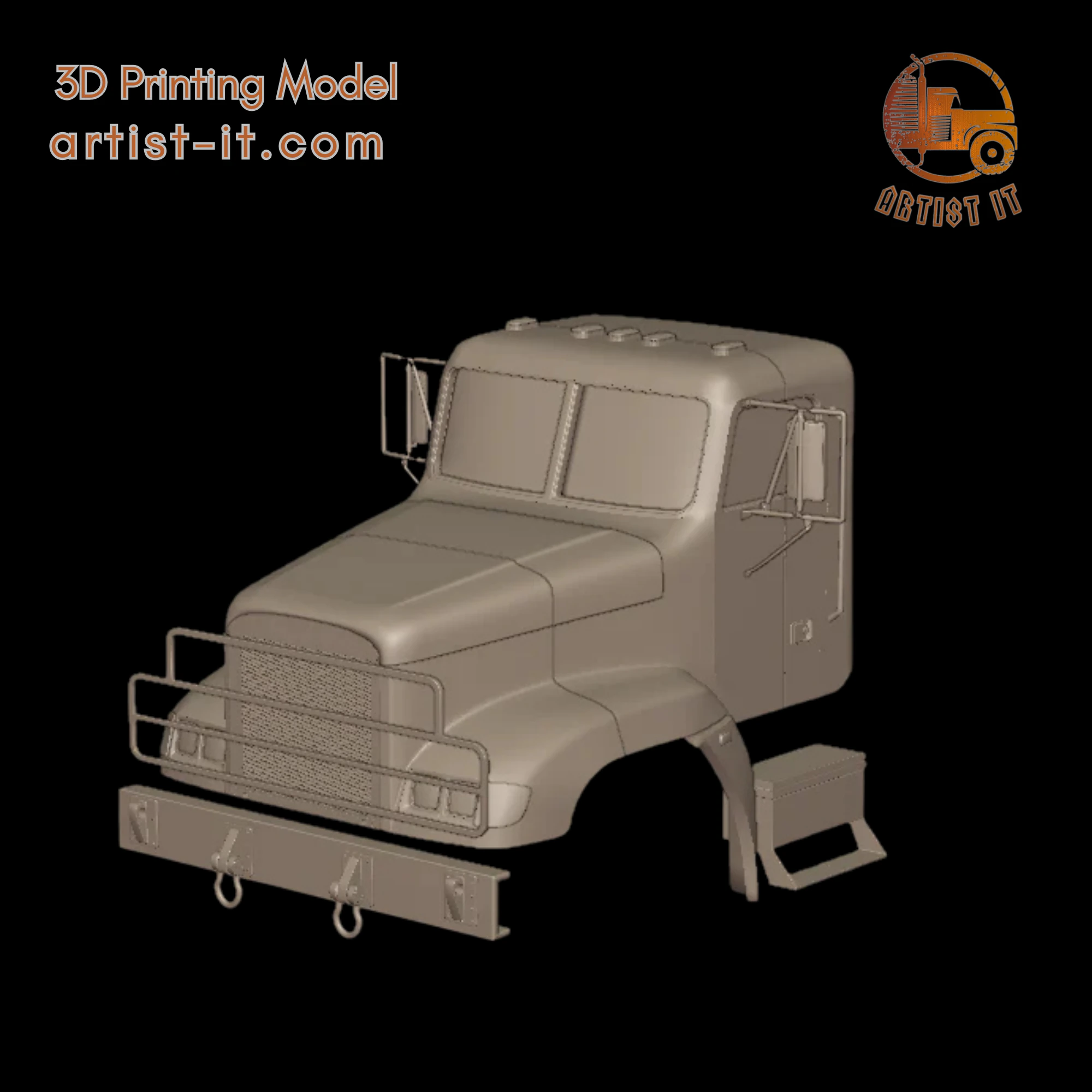 Freightliner M916A1 3d print model 3D Print Model .c4d .max .obj .3ds .fbx .stl .blend 