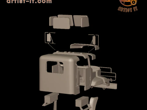 Freightliner M916A1 3d print model 3D Print Model