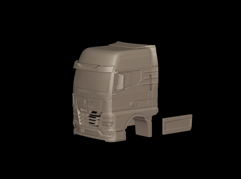 MAN TGX 2021 TRUCK 3D PRINT MODEL 3D 打印模型 .c4d .max .obj .3ds .fbx .stl .blend 