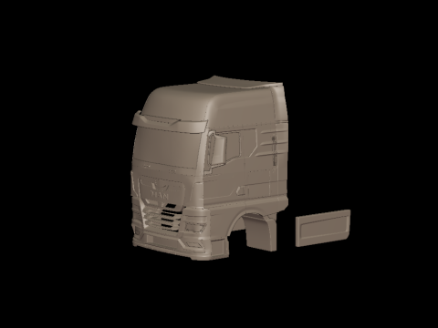 MAN TGX 2021 TRUCK 3D PRINT MODEL Model Cetak 3D