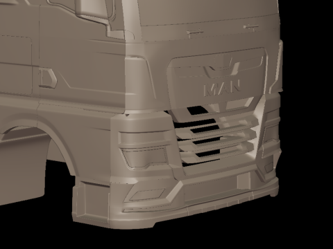 MAN TGX 2021 TRUCK 3D PRINT MODEL 3D 打印模型