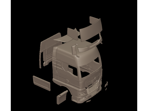 MAN TGX 2021 TRUCK 3D PRINT MODEL 3D 打印模型