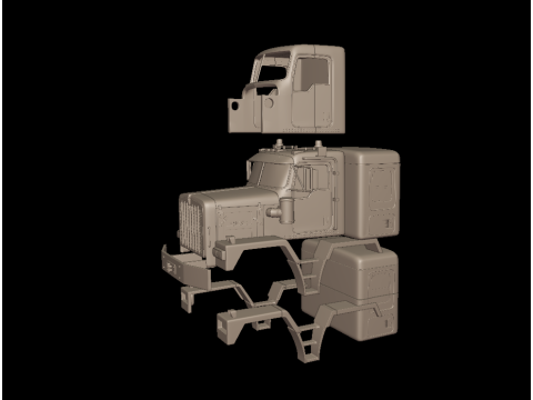 Kenworth c500 truck 3d print model 3D Принт Модель