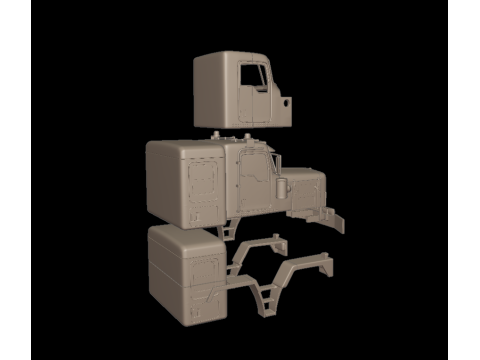 Kenworth c500 truck 3d print model 3D 打印模型