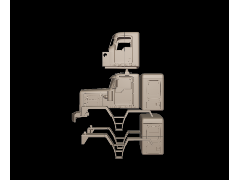 Kenworth c500 truck 3d print model 3D 打印模型