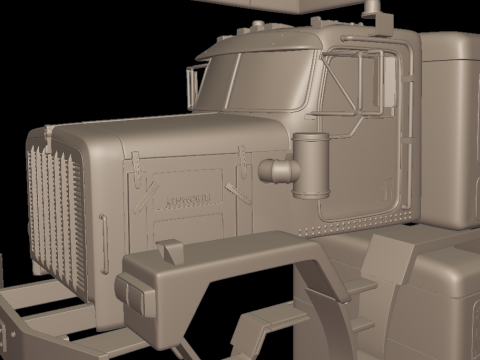 Kenworth c500 truck 3d print model 3D 打印模型