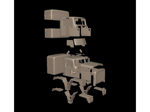 Kenworth c500 truck 3d print model 3D 打印模型