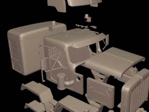 Kenworth c500 truck 3d print model 3D 打印模型