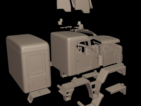 Kenworth c500 truck 3d print model 3D 打印模型