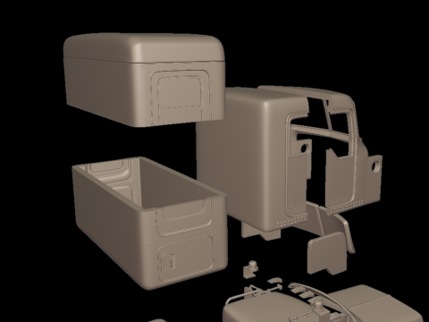 Kenworth c500 truck 3d print model 3D 打印模型
