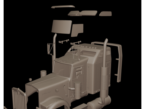 Kenworth w900 2006 3d print model 3D Принт Модель