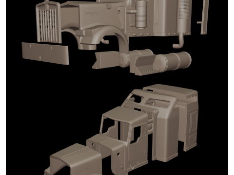Kenworth w900 2006 3d print model 3D Принт Модель