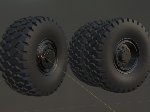 Maz truck wheel and tire 3d print model 3D Принт Модель