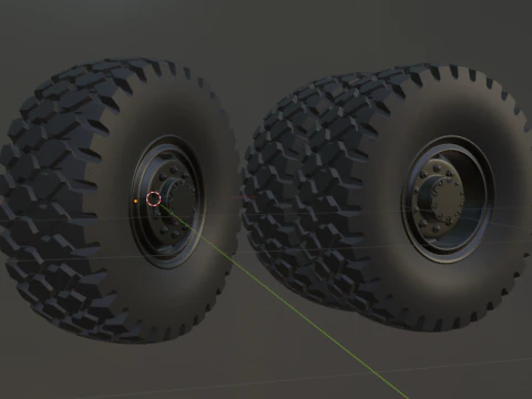 Maz トラックのホイールとタイヤの 3D プリント モデル 3Dプリントモデル