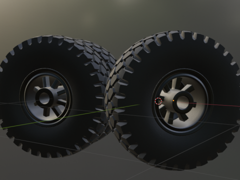Maz truck wheel and tire 3d print model Modello di stampa 3D