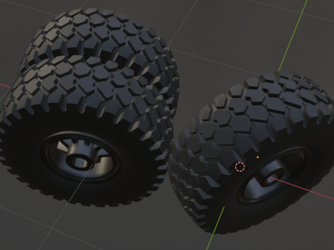 Maz truck wheel and tire 3d print model Modello di stampa 3D