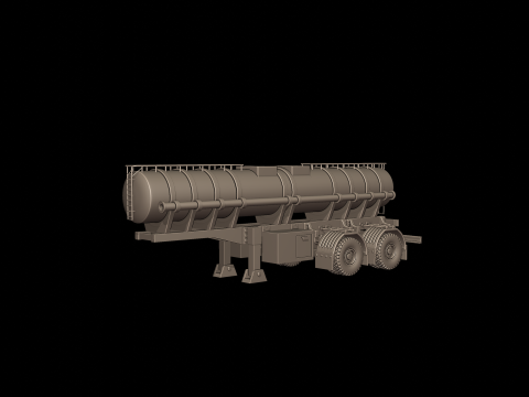 CIRCULAR TRAILER TANKER 3d print model Model do druku 3D
