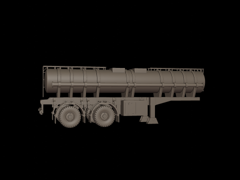 CIRCULAR TRAILER TANKER 3d print model Model do druku 3D