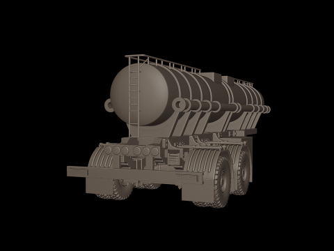 CIRCULAR TRAILER TANKER 3d print model Model do druku 3D