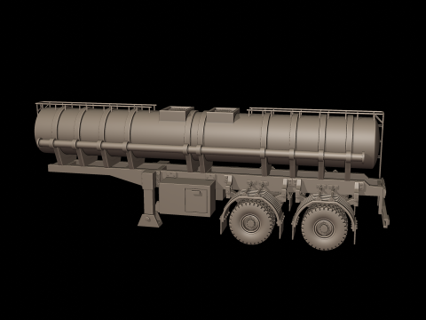 CIRCULAR TRAILER TANKER 3d print model Model do druku 3D