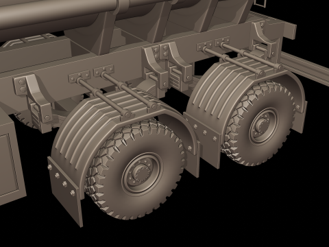 CIRCULAR TRAILER TANKER 3d print model Model do druku 3D