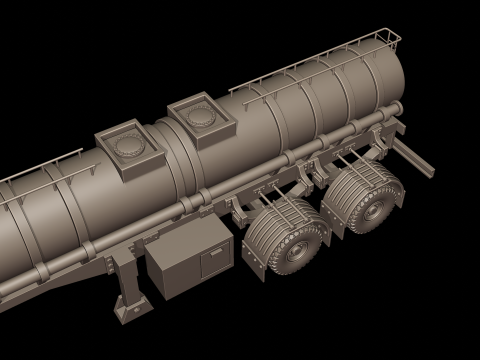 CIRCULAR TRAILER TANKER 3d print model Model do druku 3D