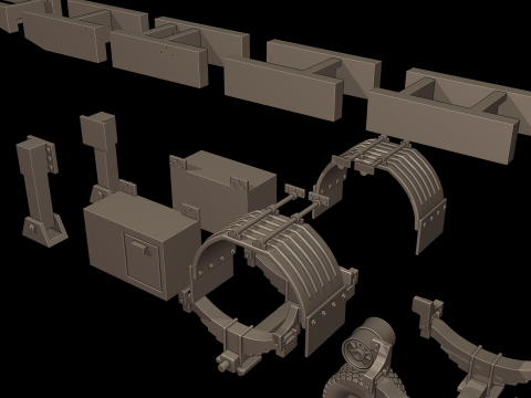 CIRCULAR TRAILER TANKER 3d print model Model do druku 3D