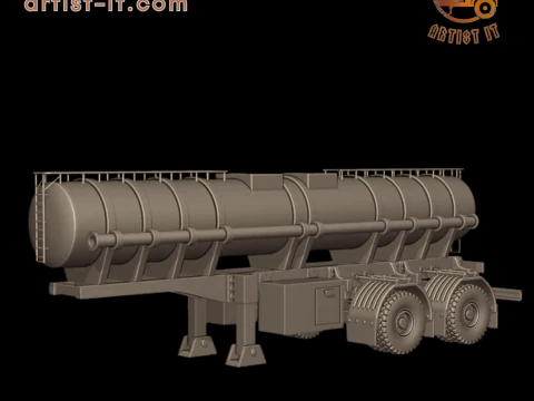 CIRCULAR TRAILER TANKER 3d print model 3D Print Model