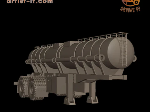 CIRCULAR TRAILER TANKER 3d print model 3D Print Model