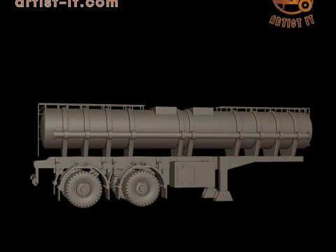 CIRCULAR TRAILER TANKER 3d print model 3D Print Model