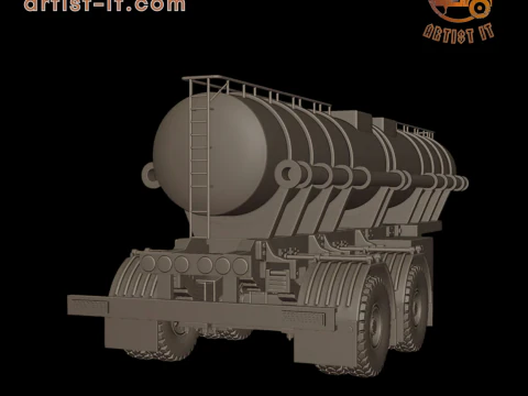 CIRCULAR TRAILER TANKER 3d print model 3D Print Model