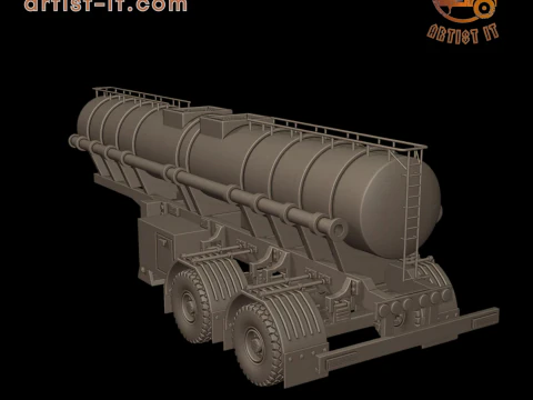 CIRCULAR TRAILER TANKER 3d print model 3D Print Model