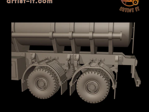 CIRCULAR TRAILER TANKER 3d print model 3D Print Model